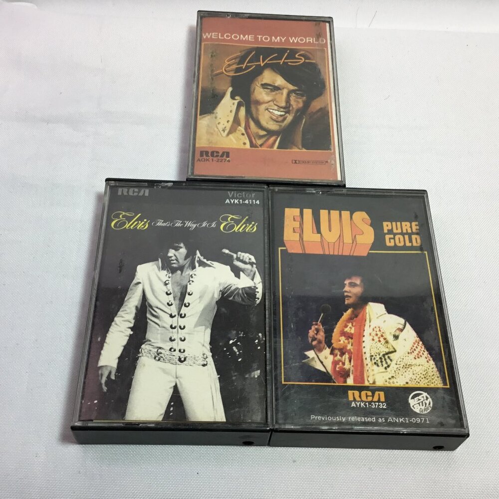 Elvis Presley 3 Cassette Lot: That's The Way It Is, Pure Gold, Welcome To My...